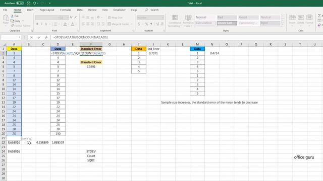 How To Find Out Standard Error in Excel (Hindi) смотреть онлайн