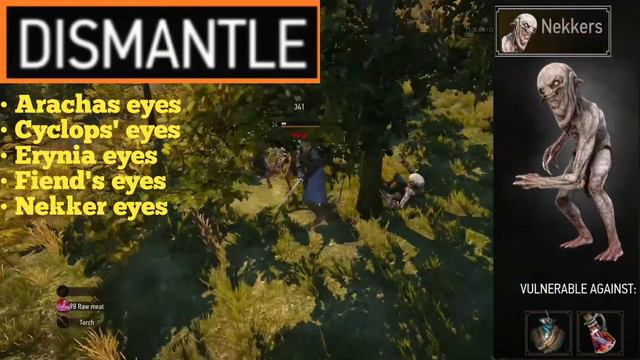 What Monsters Drop Monster Eyes Witcher 3?