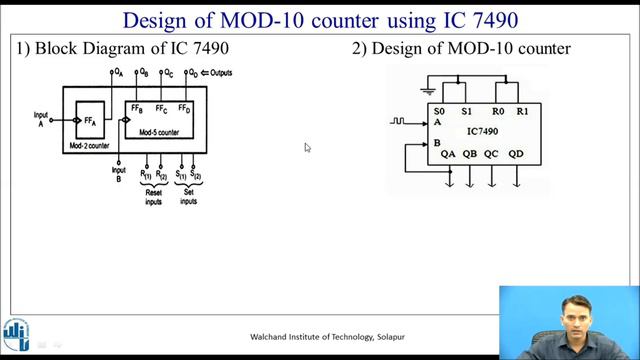 Design of MOD counter using IC 7490 смотреть онлайн