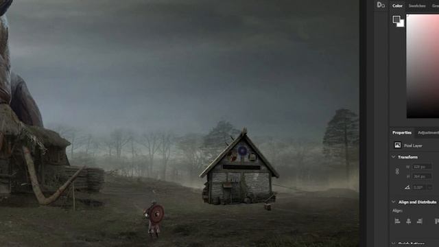 Digital art " The Norsemen " - Photo Bashing Concept art ( photoshop ) смотреть онлайн