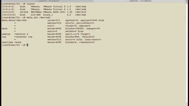RHCE Configure a system as either an iSCSI target or initiator Final смотреть онлайн