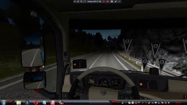 ETS 2 + OpenTrack + G27, везу груз по дороге дураков, старт в Duisburg смотреть онлайн