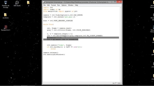 Template Matching Opencv Python TIEMPO REAL Español | Detección de PS1 смотреть онлайн