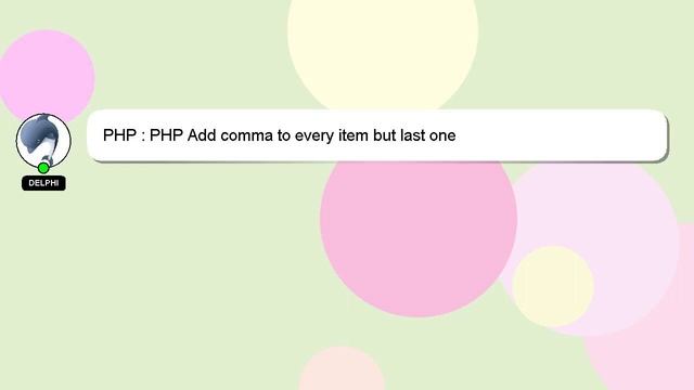 PHP : PHP Add comma to every item but last one смотреть онлайн