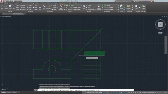 AutoCAD Tutorial Lesson 1-12 Orthographic Projection P2 (Complete Beginners Course смотреть онлайн