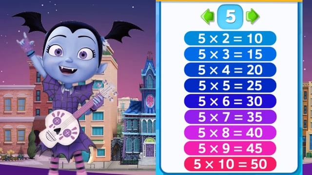 Vampirina: Tabla de multiplicar del número 5, Canción de las Tablas con Vampirina смотреть онлайн