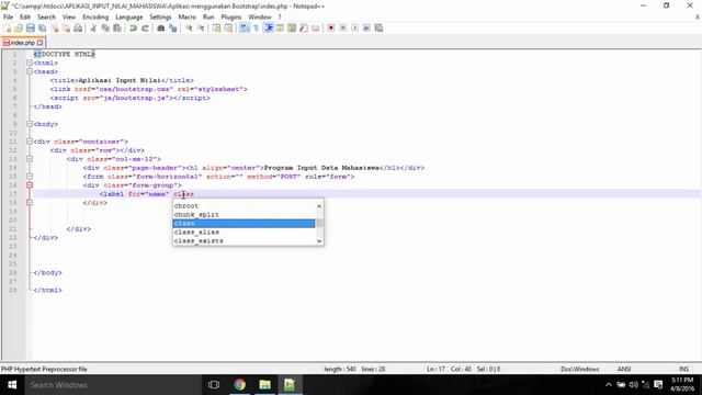 Aplikasi PHP standar form Input data dan form laporan menggunakan Bootstrap смотреть онлайн
