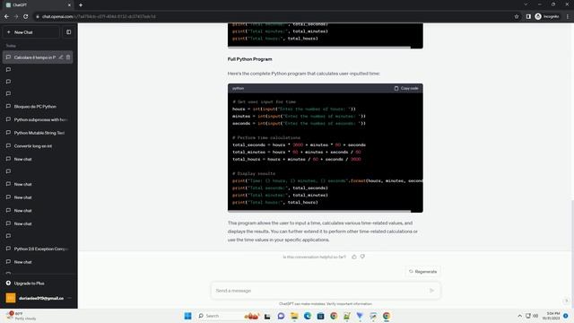 calculate user inputed time with Python смотреть онлайн