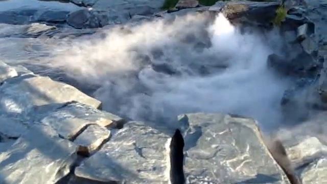 MOVВодопад с туманом вид сзади смотреть онлайн