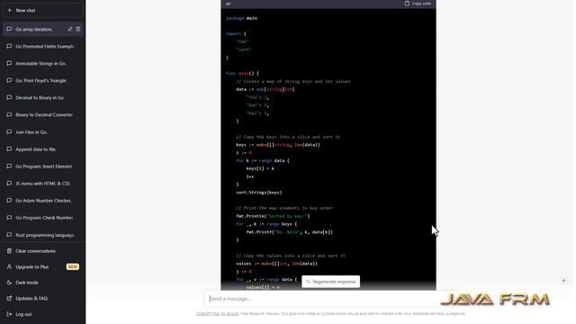 How to sort key and values in map in Golang 1.20 смотреть онлайн