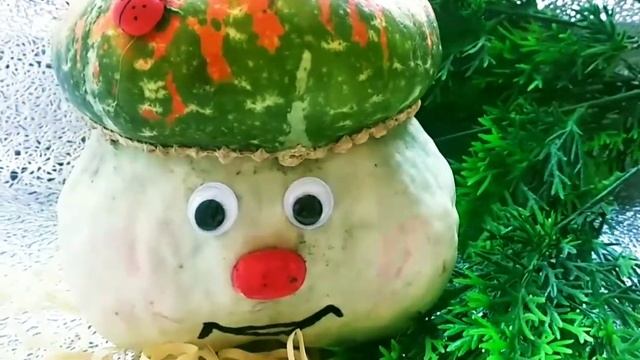 Поделка из декоративной тыквы. смотреть онлайн