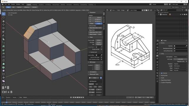 Blender 2.8 Modeling a technical piece смотреть онлайн