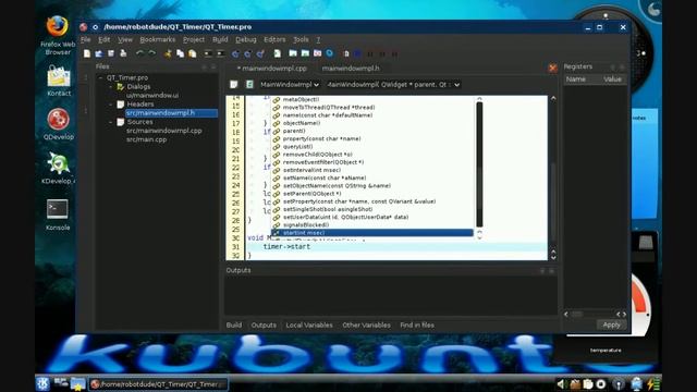 Programming a timer in QT4 under Kubuntu 9.04 Part 2 смотреть онлайн