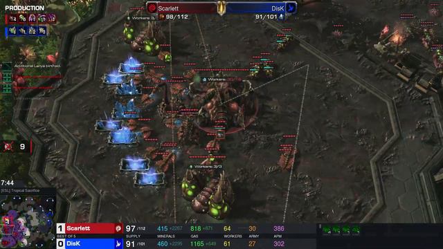 Starcraft II DreamHack Masters 2022 Atlanta Oct14 DisK(P) v Scarlett(Z) Game1 ESL Tropical Sacrific смотреть онлайн