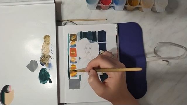 Рисую один сюжет: ручка или гуашь/Рисую гуашью спустя 3 года/I draw one story: pen or gouache/ смотреть онлайн