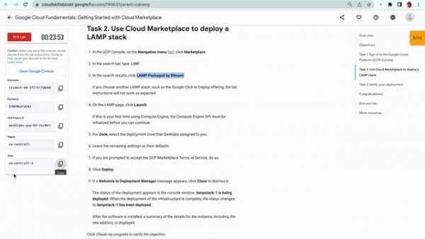 Google Cloud Fundamentals: Getting Started with Cloud Marketplace || #qwiklabs || #coursera