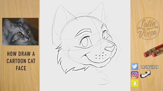 How To Draw A Furry Cartoon Cat Face Easy ? смотреть онлайн