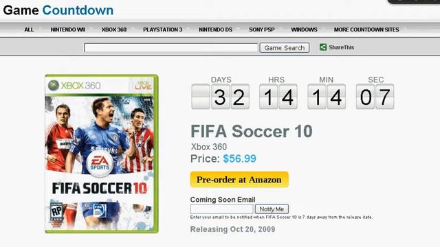 FIFA Soccer 10 Countdown to Release смотреть онлайн