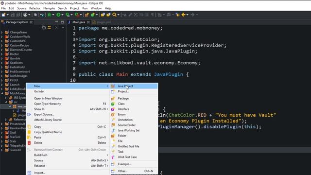How to make a Spigot 1.15+ plugin (Ep27) Implementing Vault смотреть онлайн