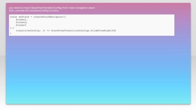 React Navigation: StackNavigator transition for Android смотреть онлайн