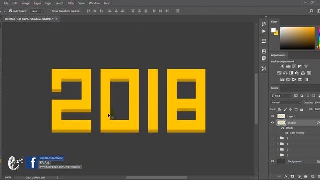 New Year 2018 Pixel Art Text - Speed Art Photoshop смотреть онлайн