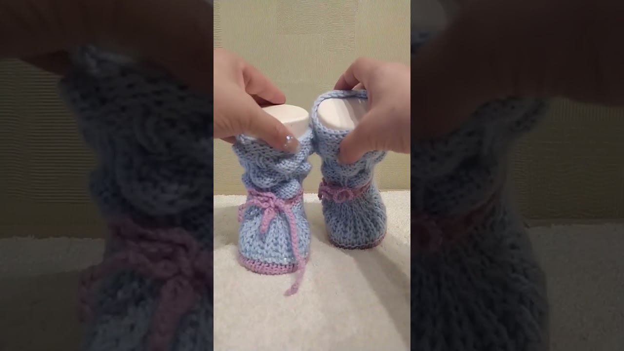 Сапожки для Антошки #schorts #knitting Ссылка в комментариях смотреть онлайн
