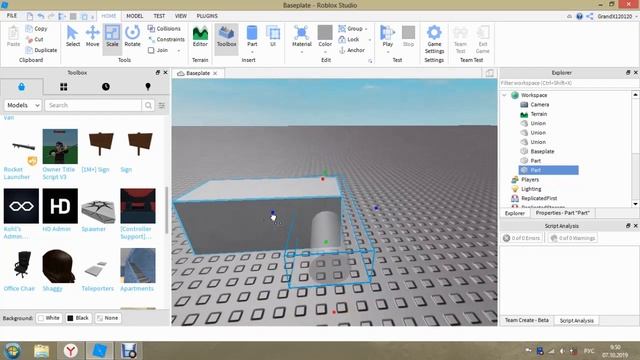 Как сделать дырочки в блоке ? I Roblox Studio I смотреть онлайн