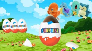 Surprise Eggs kinder pokemon go cartoon toy / Яйца с сюрпризом покемоны мультик игрушки