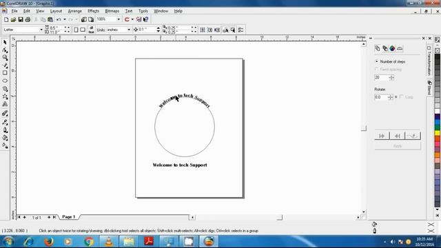 Corel Draw - How to create Rounded Text - part 1 смотреть онлайн
