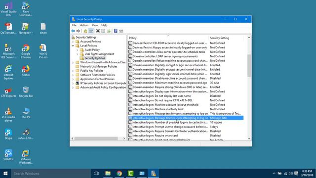 Interactive logon|Message Title and Text for users attempting to log on смотреть онлайн