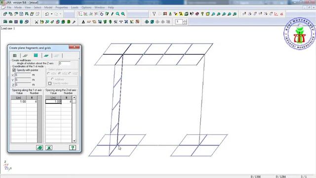 LİRA 9.6 Sertlik diafraqmasi modelleme (Wall modeling) смотреть онлайн