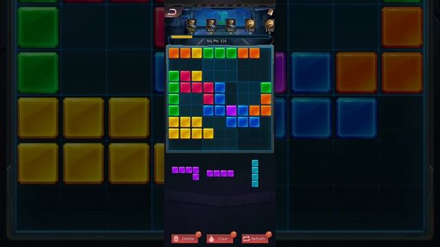 Puzzles And Survival, Tetromino Lab 1st Trying, Failed. Without Power Up Obviously Can't Win. ?