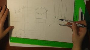 усеченный цилиндр-ортогональные проекции-изометрия-развертка