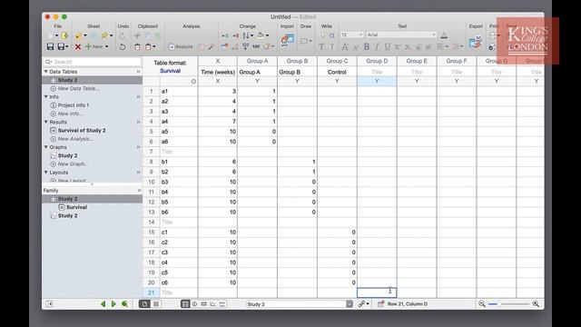 How to do a Kaplan Meier survival analysis in GraphPad Prism смотреть онлайн