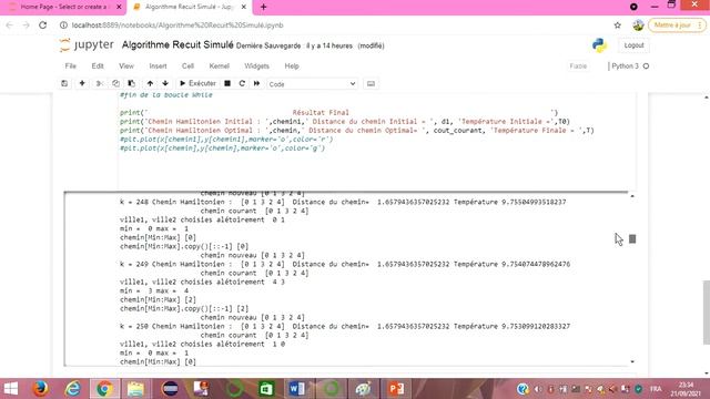 Méthode du Recuit Simulé Algorithme et exercice corrigé du Voyageur de Commerce TSP en Python 21/27 смотреть онлайн