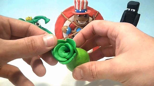 Лепка растения БОНК ЧОЙ ИЗ ПЛАСТИЛИНА из игры Растения против зомби | Plants vs. zombies смотреть онлайн