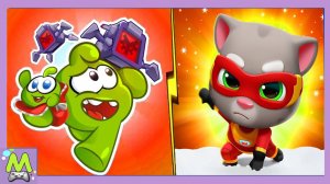 Говорящий Том vs Ам Ням.Малыш Ням против Супергероя Тома.Какая Игра Круче