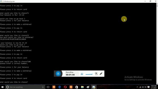 #python #loops #statement Virtual ATM machine Function смотреть онлайн