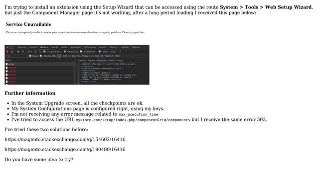 Magento: Magento 2: How to solve the error 503 in the Component Manager page? смотреть онлайн