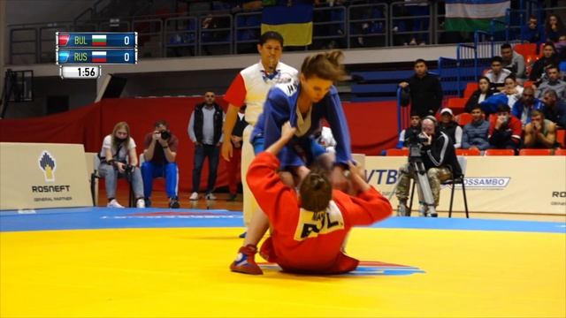 MANUSHEVA (BUL) vs CHIRESH (RUS). Juniors (W) 65 kg. World Youth&Junior Sambo Championships 2021 смотреть онлайн