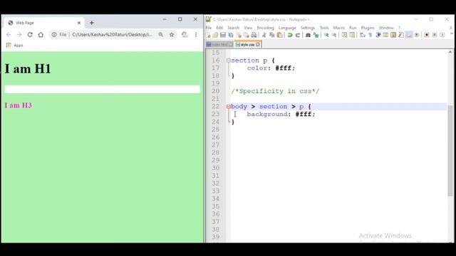 Web Development in Hindi : SPECIFICITY AND DIRECT CHILD PROPERTY | HTML | CSS | JAVA SCRIPT|Web D смотреть онлайн
