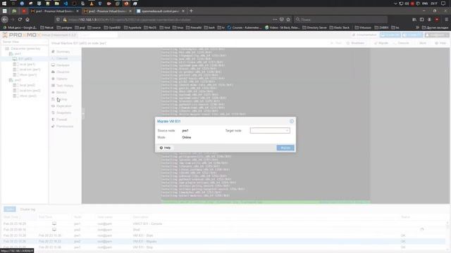 Живая миграция виртуальных машин между узлами в кластере | Proxmox VE 6.3 смотреть онлайн