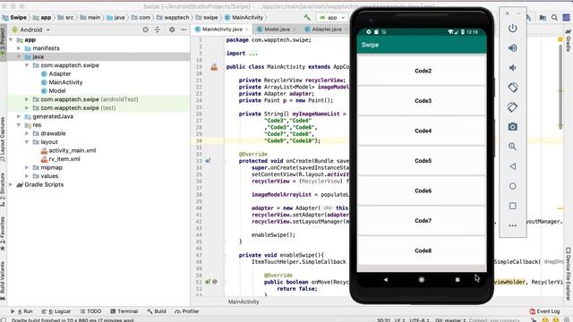 Android application swipe delete recyclerview like gmail смотреть онлайн