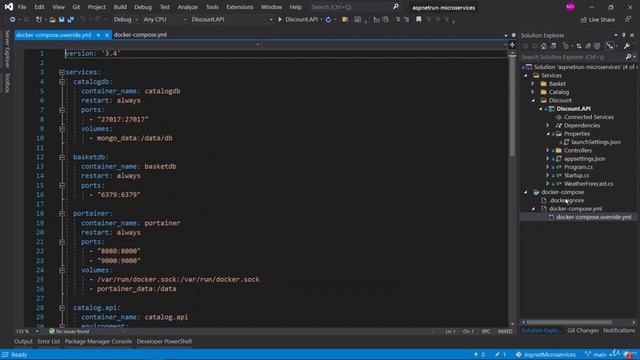 47 Setup PostgreSQL Docker Database for Discount API Microservices смотреть онлайн