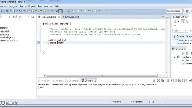 Using Access Modifiers in JAVA смотреть онлайн