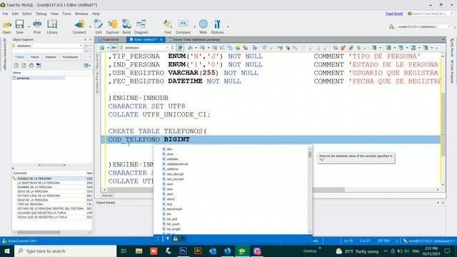 1)Crear Tablas en MySQL con TOAD смотреть онлайн