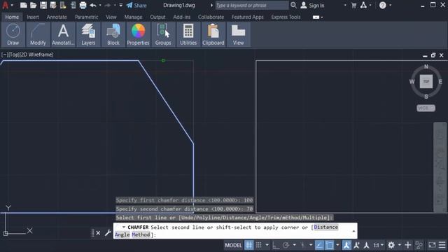 How to Use Chamfer Command in AutoCAD 2022 смотреть онлайн
