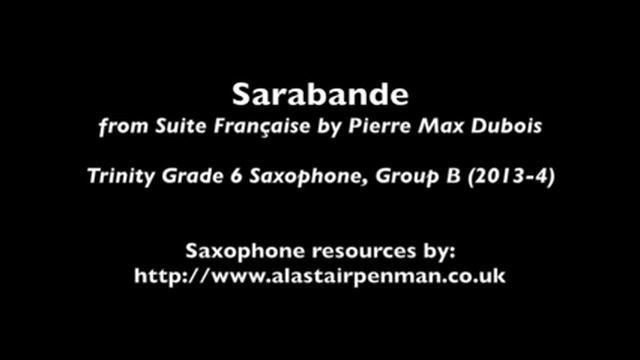Sarabande From Suite Française By Pierre Max Dubois
