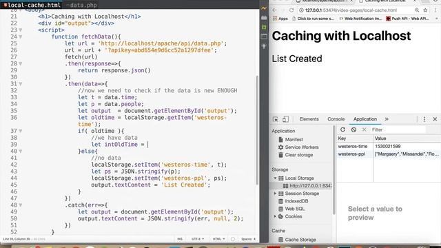 How to Cache Data with LocalStorage смотреть онлайн