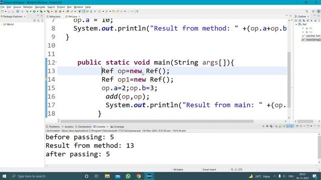 call by value and call by reference in Java смотреть онлайн